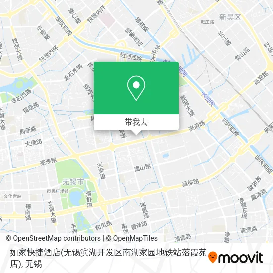 如家快捷酒店(无锡滨湖开发区南湖家园地铁站落霞苑店)地图
