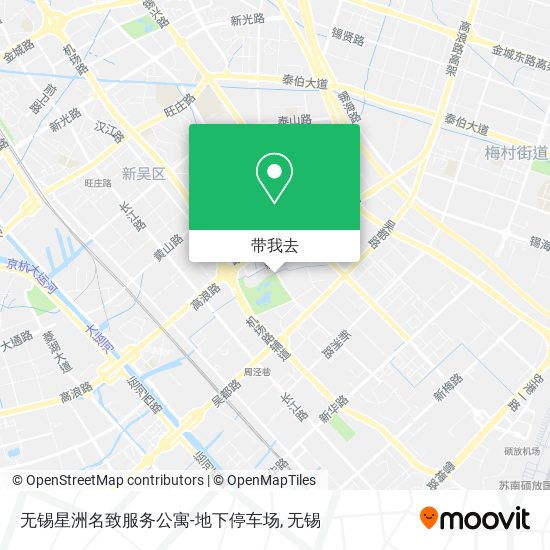 无锡星洲名致服务公寓-地下停车场地图