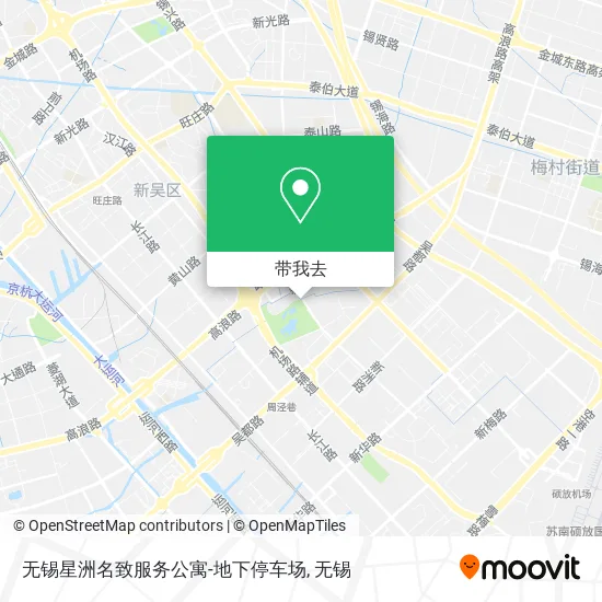 无锡星洲名致服务公寓-地下停车场地图