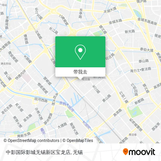 中影国际影城无锡新区宝龙店地图