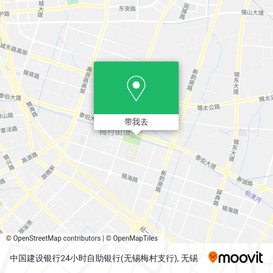 中国建设银行24小时自助银行(无锡梅村支行)地图