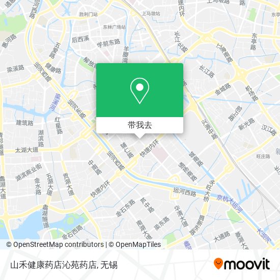 山禾健康药店沁苑药店地图