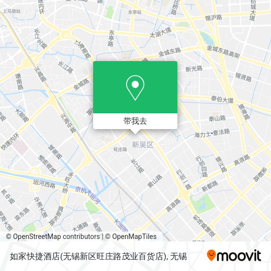 如家快捷酒店(无锡新区旺庄路茂业百货店)地图
