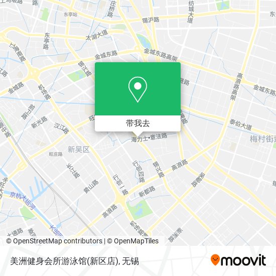 美洲健身会所游泳馆(新区店)地图