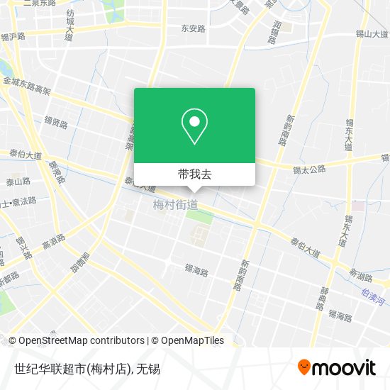 世纪华联超市(梅村店)地图