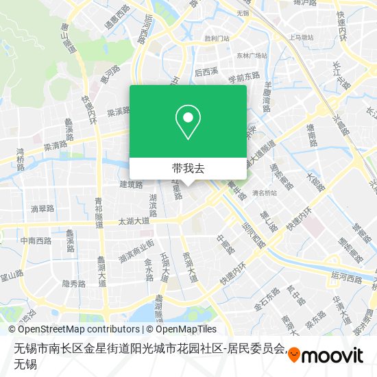 无锡市南长区金星街道阳光城市花园社区-居民委员会地图