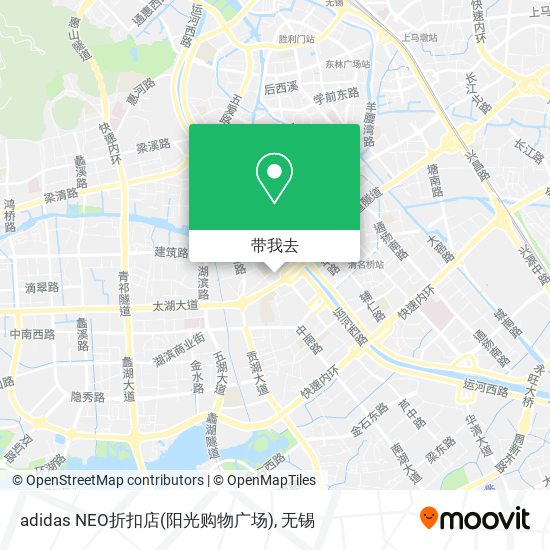 adidas NEO折扣店(阳光购物广场)地图