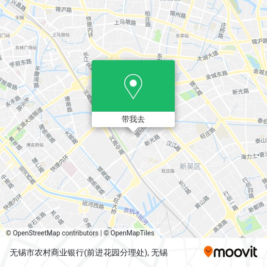 无锡市农村商业银行(前进花园分理处)地图