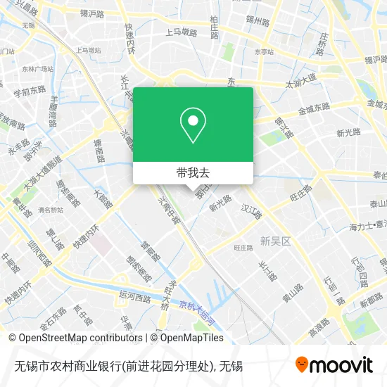 无锡市农村商业银行(前进花园分理处)地图