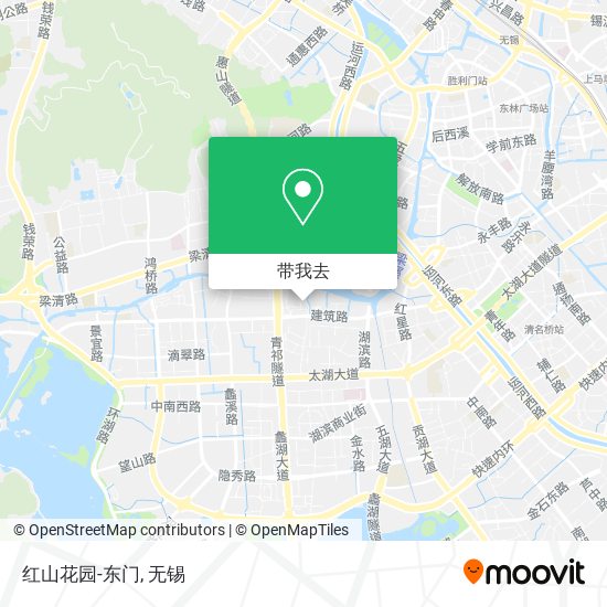 红山花园-东门地图