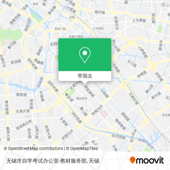 无锡市自学考试办公室-教材服务部地图