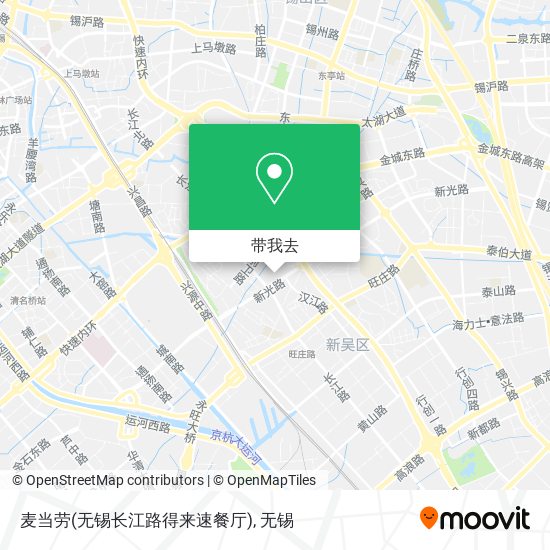 麦当劳(无锡长江路得来速餐厅)地图