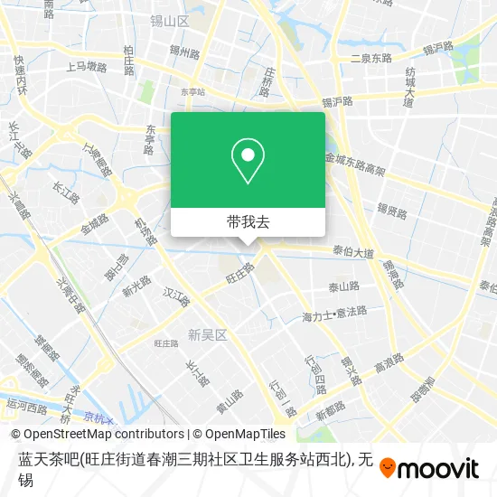 蓝天茶吧(旺庄街道春潮三期社区卫生服务站西北)地图