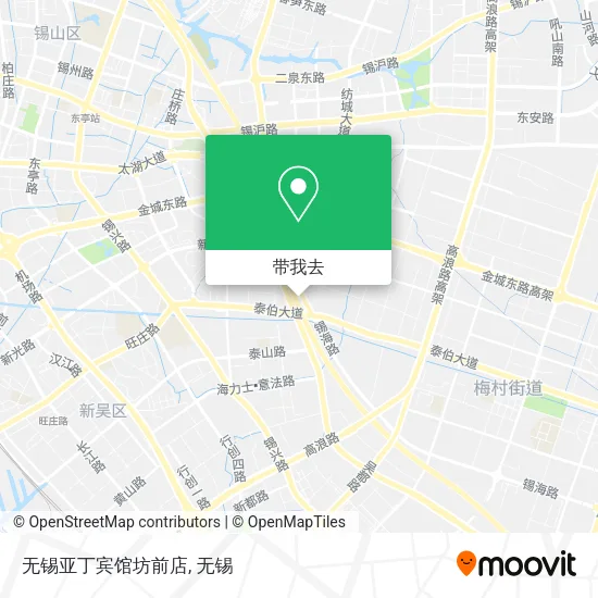 无锡亚丁宾馆坊前店地图