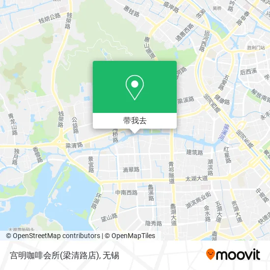 宫明咖啡会所(梁清路店)地图