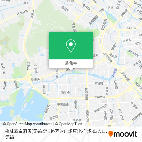 格林豪泰酒店(无锡梁清路万达广场店)停车场-出入口地图