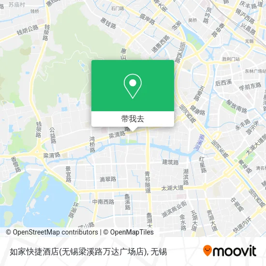 如家快捷酒店(无锡梁溪路万达广场店)地图