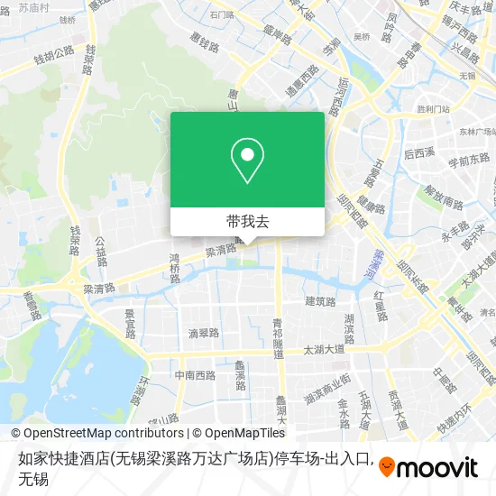如家快捷酒店(无锡梁溪路万达广场店)停车场-出入口地图