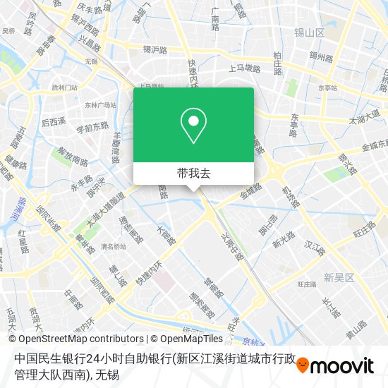 中国民生银行24小时自助银行(新区江溪街道城市行政管理大队西南)地图