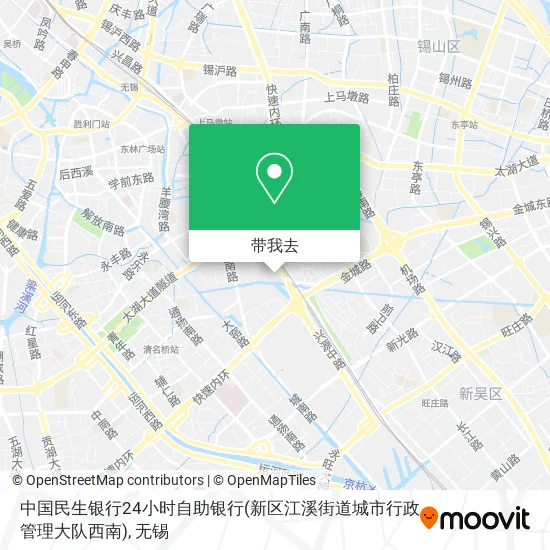 中国民生银行24小时自助银行(新区江溪街道城市行政管理大队西南)地图