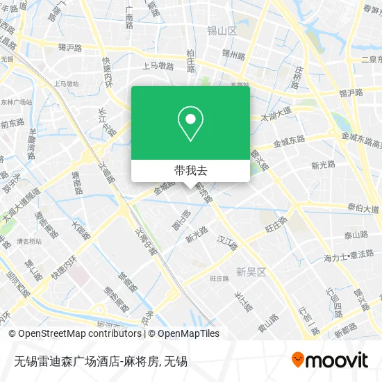 无锡雷迪森广场酒店-麻将房地图