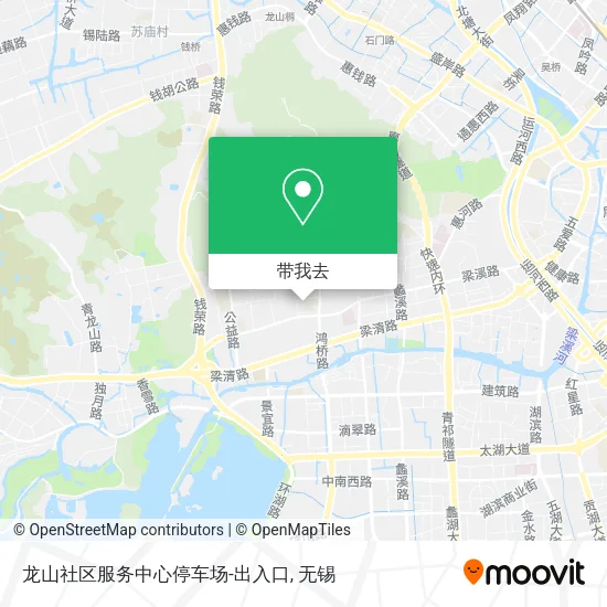 龙山社区服务中心停车场-出入口地图
