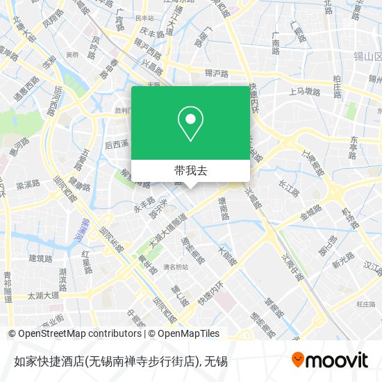 如家快捷酒店(无锡南禅寺步行街店)地图