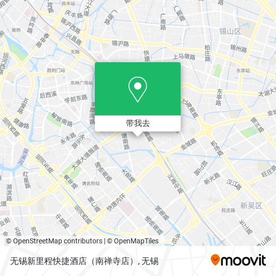 无锡新里程快捷酒店（南禅寺店）地图