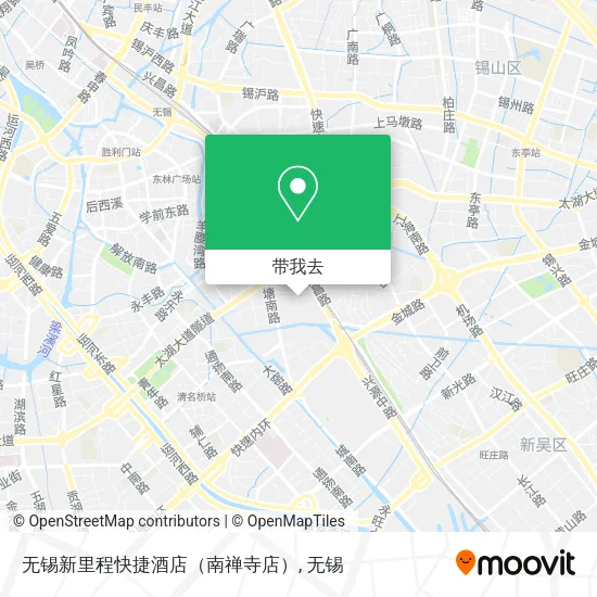 无锡新里程快捷酒店（南禅寺店）地图