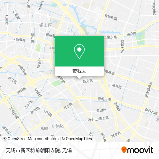 无锡市新区坊前朝阳寺院地图