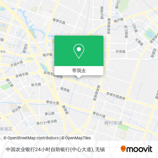 中国农业银行24小时自助银行(中心大道)地图