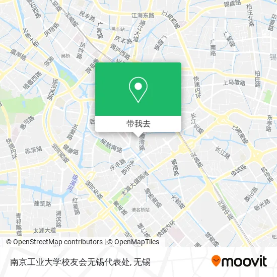 南京工业大学校友会无锡代表处地图
