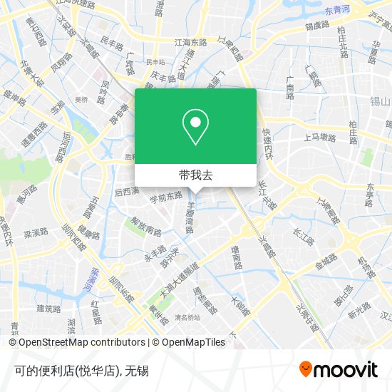 可的便利店(悦华店)地图