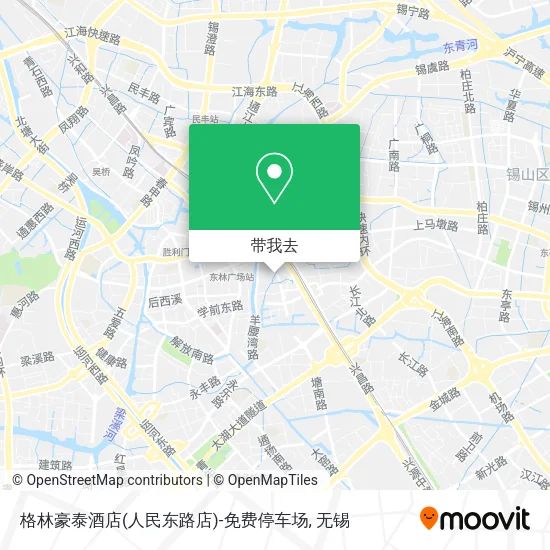 格林豪泰酒店(人民东路店)-免费停车场地图