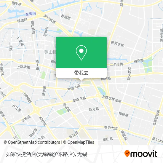 如家快捷酒店(无锡锡沪东路店)地图