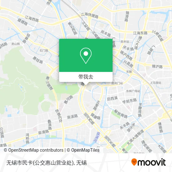 无锡市民卡(公交惠山营业处)地图