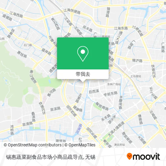 锡惠蔬菜副食品市场小商品疏导点地图