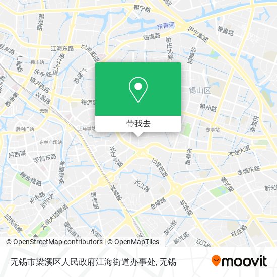 无锡市梁溪区人民政府江海街道办事处地图