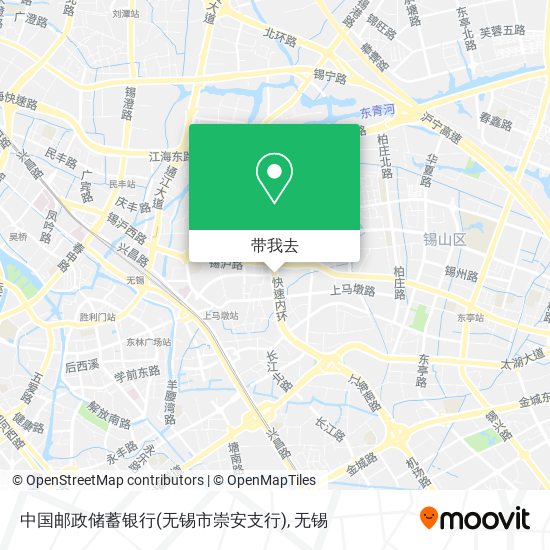 中国邮政储蓄银行(无锡市崇安支行)地图