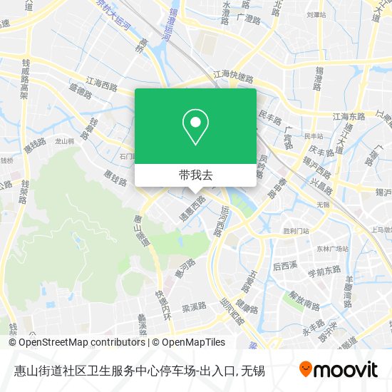 惠山街道社区卫生服务中心停车场-出入口地图