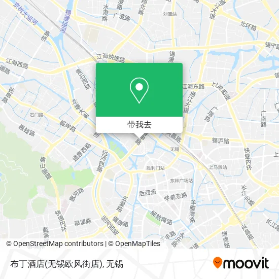 布丁酒店(无锡欧风街店)地图