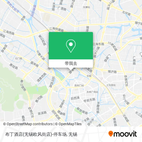 布丁酒店(无锡欧风街店)-停车场地图