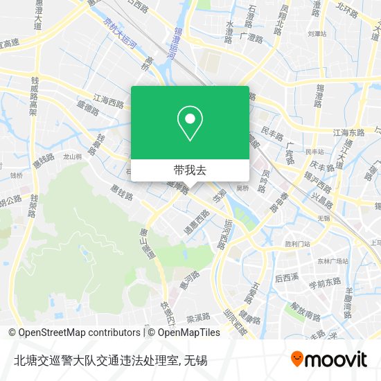 北塘交巡警大队交通违法处理室地图