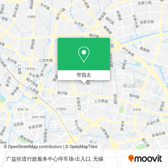 广益街道行政服务中心停车场-出入口地图
