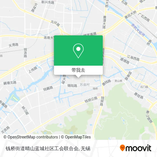 钱桥街道晴山蓝城社区工会联合会地图