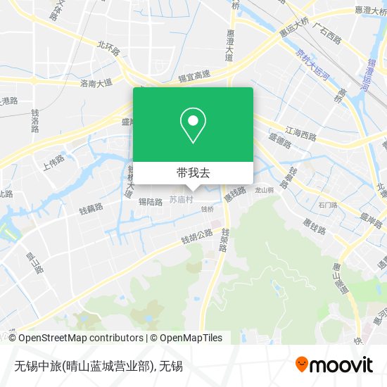 无锡中旅(晴山蓝城营业部)地图