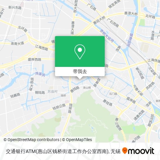 交通银行ATM(惠山区钱桥街道工作办公室西南)地图