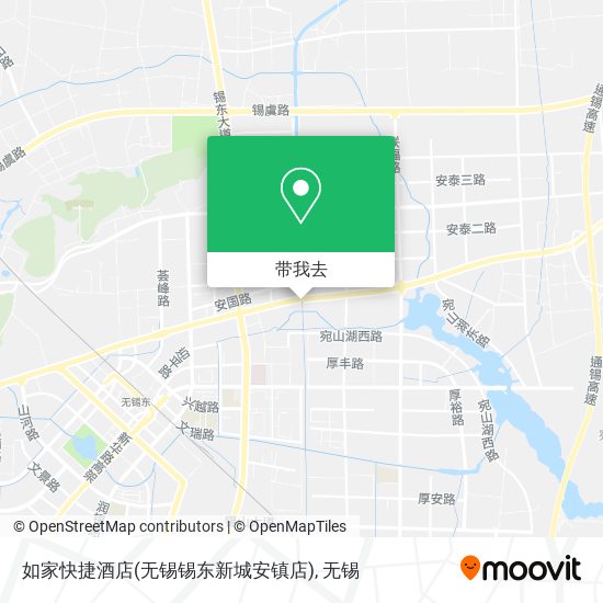 如家快捷酒店(无锡锡东新城安镇店)地图