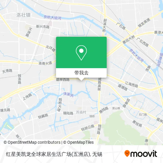红星美凯龙全球家居生活广场(五洲店)地图