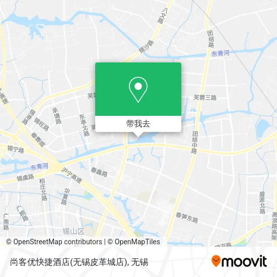 尚客优快捷酒店(无锡皮革城店)地图